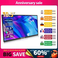 HGFRTEE 18.5inch Portable Monitor 100Hz RGB100% With VESA Hole & Back bracket Laptop Extended Display ADS-IPS HDR Screen 1