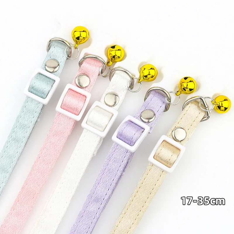 Cat Collar,Cotton Breakaway with Bell,Safety Buckle Wedding Cat Collar for Girl Boy Cats and Small Dogs,Adjustable Pet Supplies 4