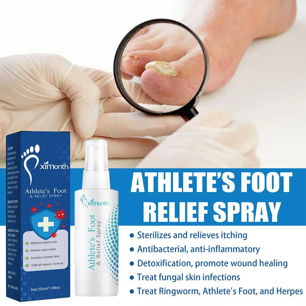 

Athletes Foot Fungus Spray Herbal Anti Fungal Relief Deodorizer Fungal Anti Foot Spray Natural Beriberi Treatment Shoe Toe H7T9