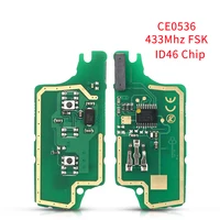 Keyyou Car rmote แผงวงจรอิเล็กทรอนิกส์ CE0523 CE0536สำหรับ Peugeot 407 407 307 308ซีตรอง C2 C3 C4 C5ชิป ID46 ask/fsk 2