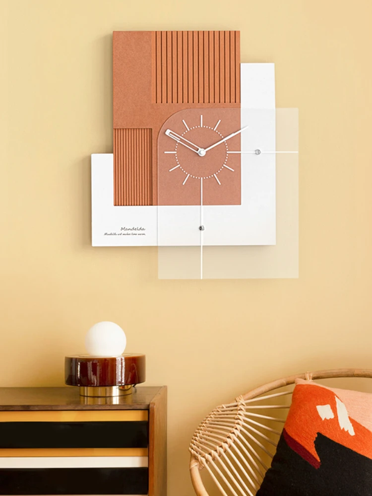 

Creativity Elegant Wall Clock Quartz Square Minimalist Nordic Wall Clock Modern Design Horloge Murale Wall Hanging Decor