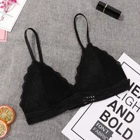 Soutien-gorge en dentelle, Sexy, décolleté en V profond, coupe Triangle, sans couture, Fitness, Yoga, sport, Lingerie, sous-vêtements, respirant, Push Up 5