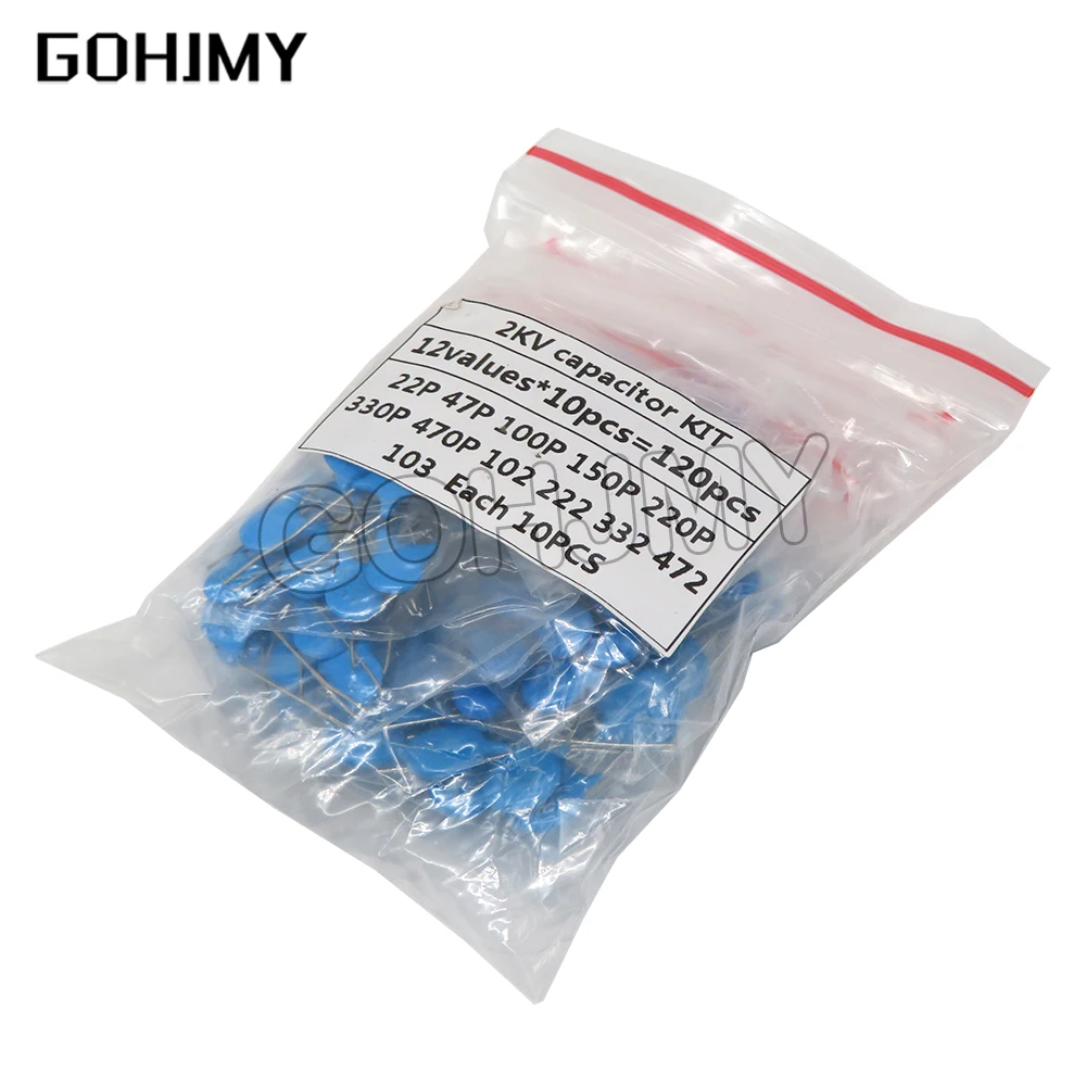 

Набор керамических конденсаторов 2KV 22P 47P 120P 100P 150P 220P 330P 470P 102 222 332 472 103 каждый 10 шт.