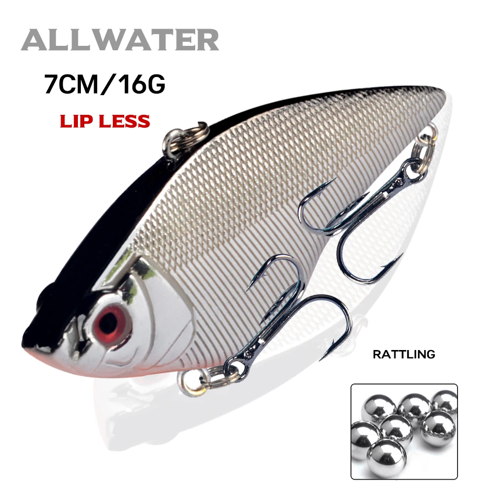 

1PCS 7cm 16g Hard vib Fishing Lure deepwater Crankbait Wobbler Isca Artificial Bait 3D Eyes Leurre For Trout Bass