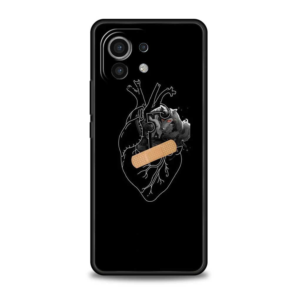 Herz Kunst Handy hülle für Xiaomi Poco F4 F3 X3 X4 X5 GT NFC M3 M4 11 Ultra 12 12T 13 Note 10 Pro Lite 5G Silikon hülle Capas Tasche – Detail 2