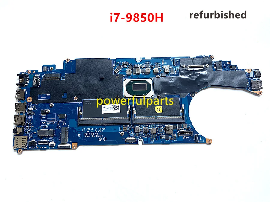 

Refurbished for DELL Latitude 5501 motherboard i7-9850H cpu in-built EDC51 LA-H181P 0GWDNC CN-0GWDNC working perfect