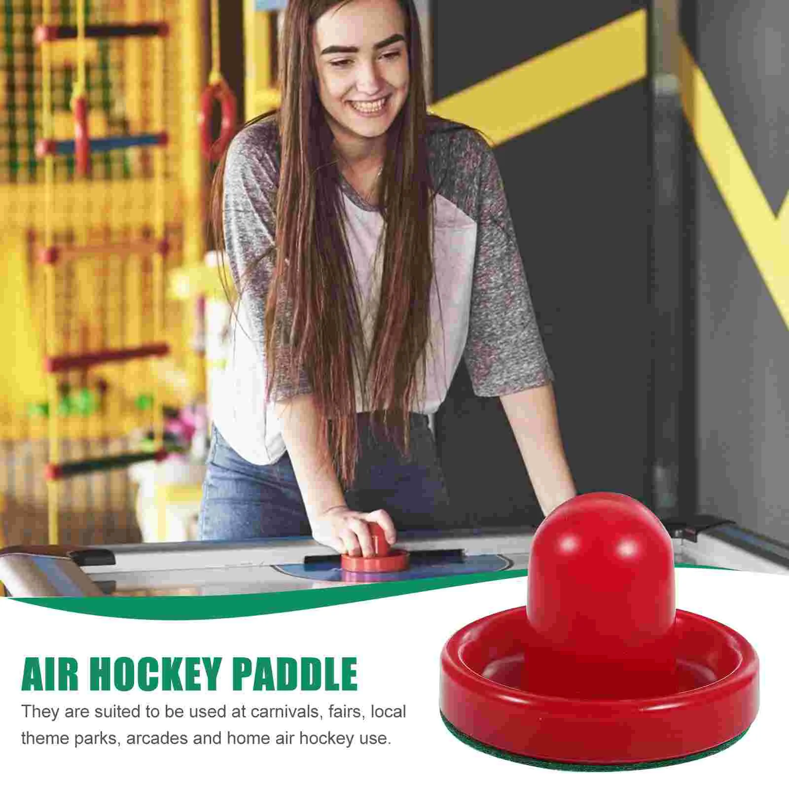 8 PCS Hockey Cards Air Table Puck Handles Paddles Supplies Pushers Replacement Child