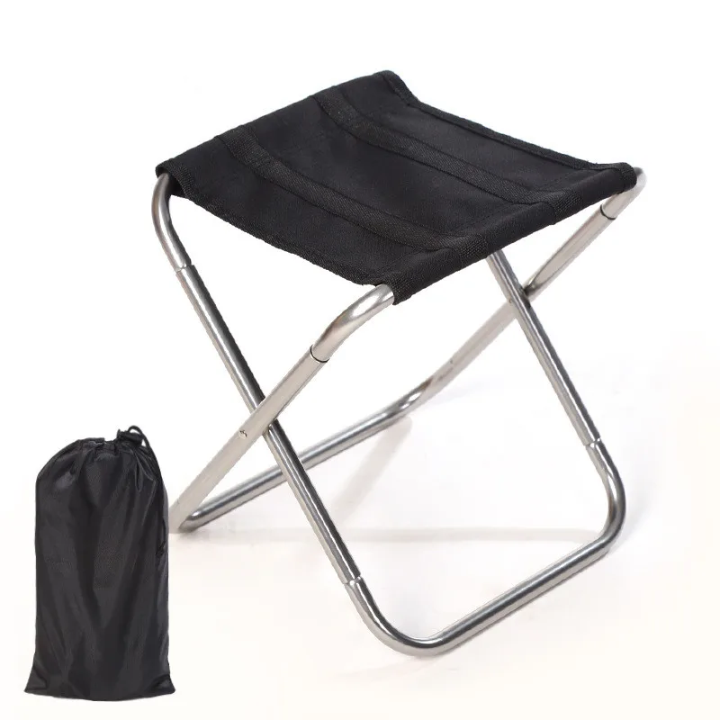 Chaise pêche camping aluminium pliable avec sac pour voyage et activités extérieures