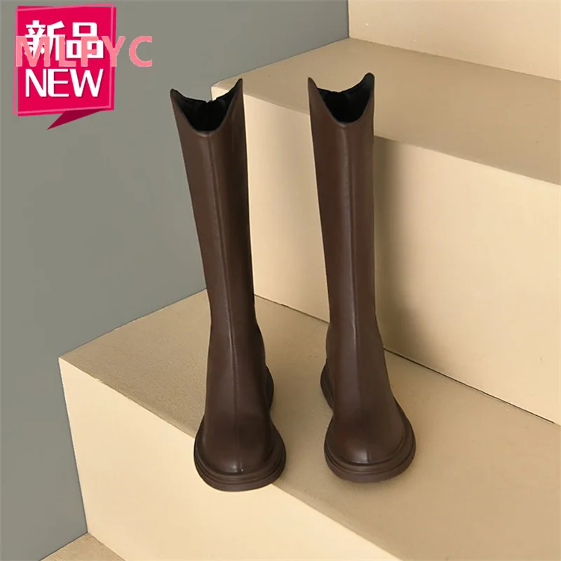 Autumn and Winter New High Boots Thick Heel Thick Sole Fashion Boots Over Knee Fashion Net Red Widened Long Sleeve Knight Boots