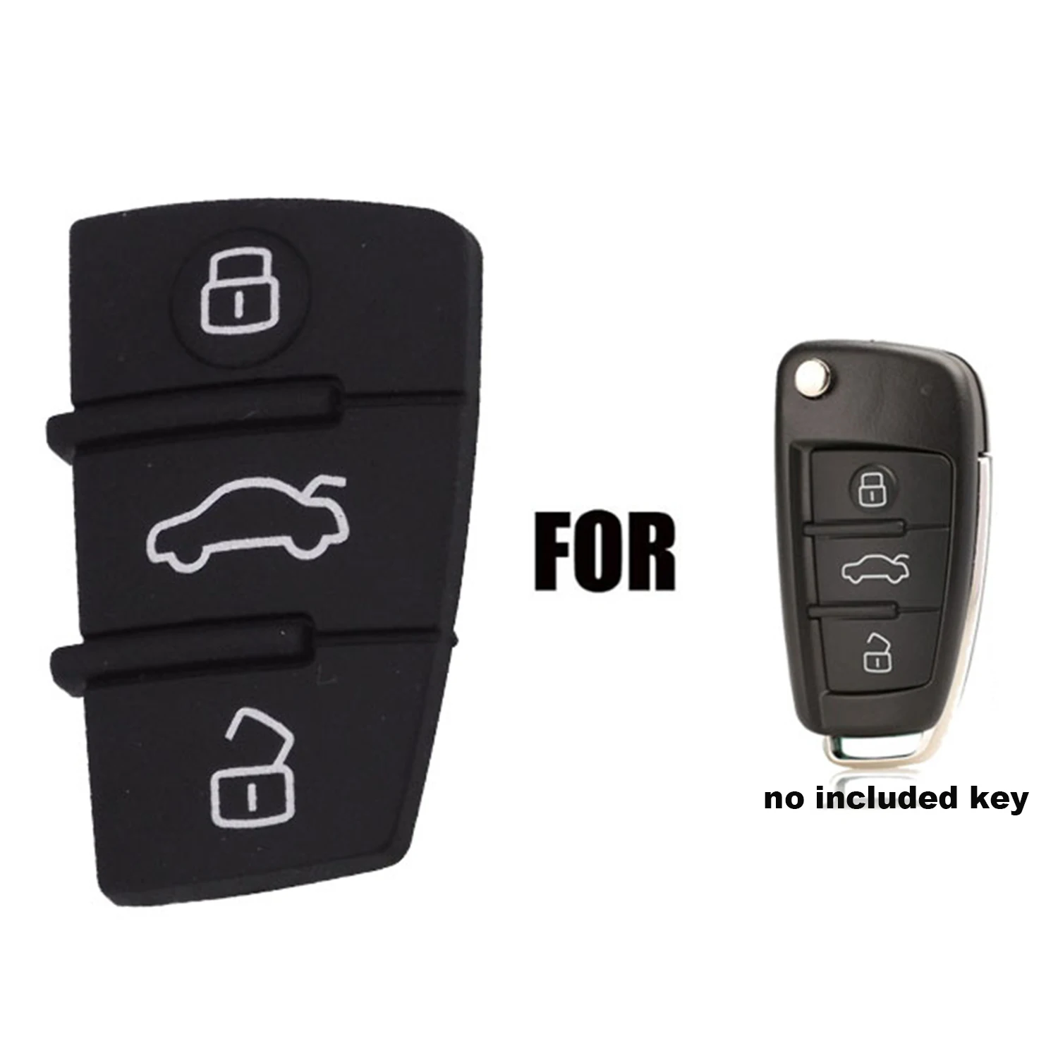 Jingyuqin 3 Pulsante Di Ricambio Pad In Gomma Telecomando Portachiavi Per Audi A3 A4 A5 A6 A8 Q5 Q7 Tt S Line Rs Spedizione Gratuita