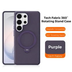 Tech Fabric 360° Rotating Case with Kickstand and Wireless Charging Capability - Galaxy S26 Ultra (PURPLE)