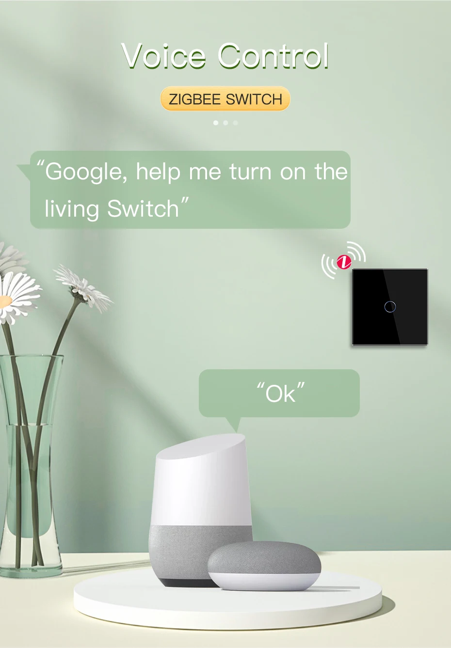 Gang, Tuya Smart Life, controle de voz