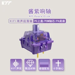 Purple Click 40g Pre - Lubed Mechanical Keyboard Switches - 5 Pin HotSwap with Pom Stem (60 PCS)