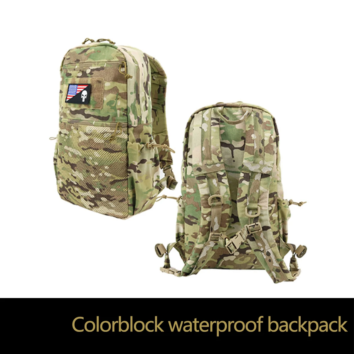 

[Sun Snow] LBT-8005A New Outdoor Leisure Double Shoulder Color-blocking Waterproof Backpack Imported X-PAC