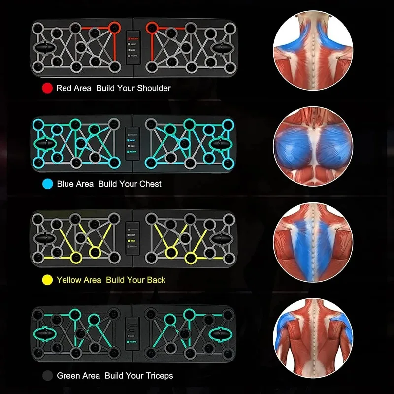 Portable Push Up Board Functional Training Equipment Bodybuilding Home Fitness Equipment Gym Push Up Bars Exercise Bodybuilding