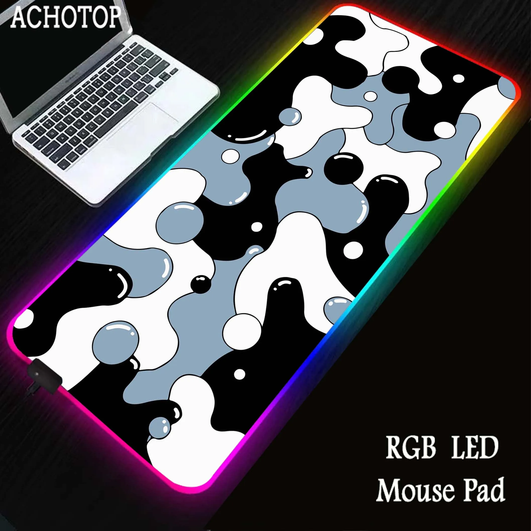 

Strata Liquid RGB Large Gaming Mousepad 40x90cm Gamer Speed Backlight Keyboard Pads Laptop Carpet Large Mouse Pad For Gamer Rug