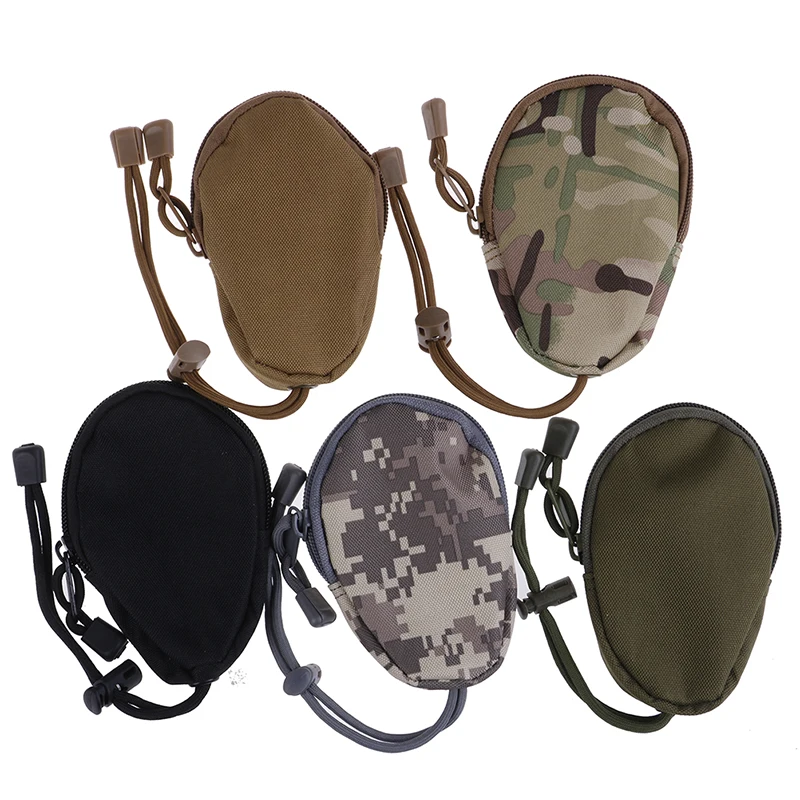 Mini porte-monnaie en poudre pour homme, sac militaire, porte-clés EDC, petit porte-clés de poche, étui à fermeture éclair, sac de porte extérieur, nouveau, 1 pièce