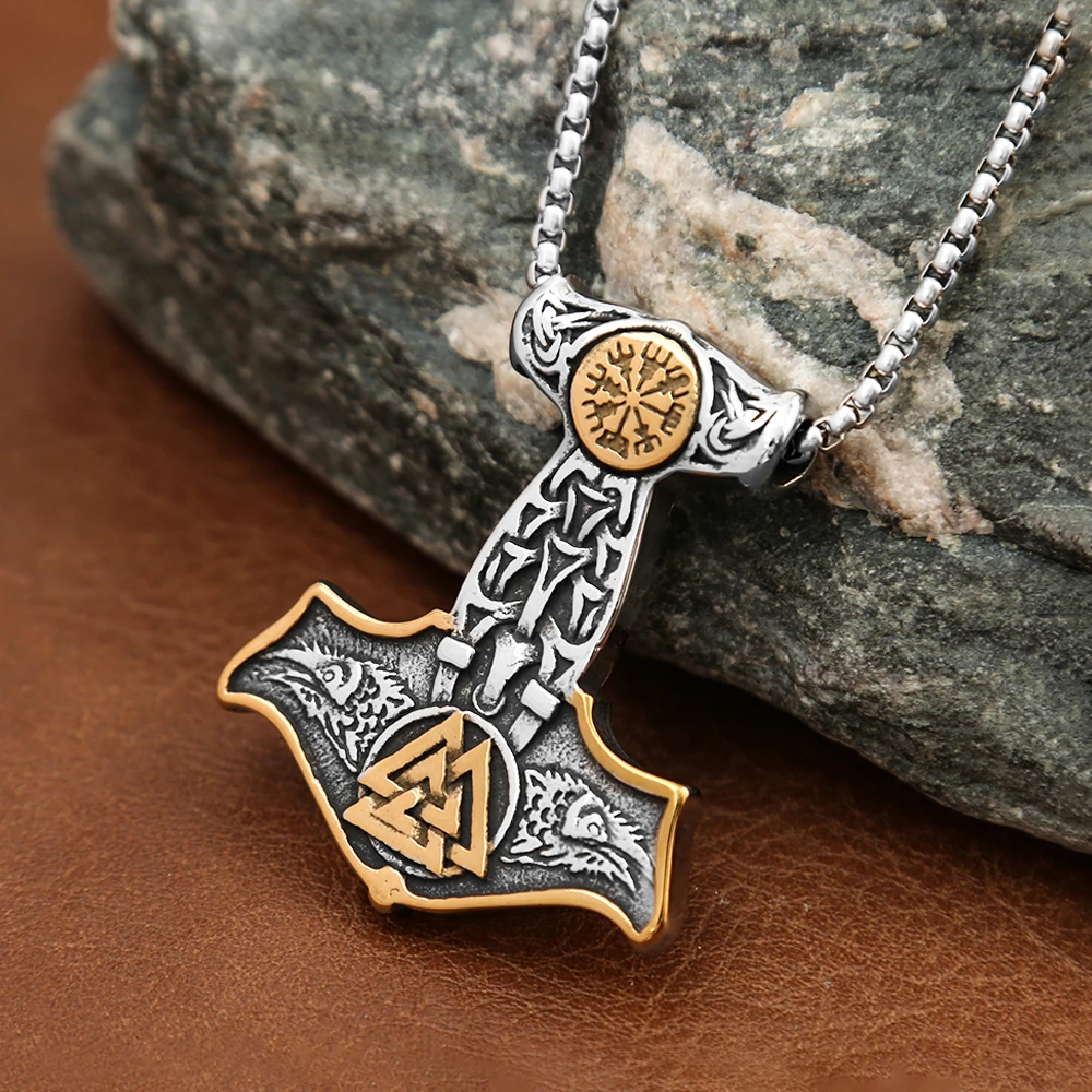 Ciondolo con il martello di Thor [Mjolnir, collana Mjöllnir