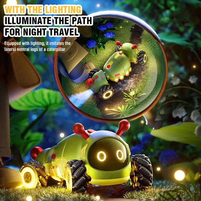 2.4G Remote Controll Cars Caterpillars Toy Multifunctional RC Car Stunt with Sound Effects and Lighting Toys for Boys Kids Gifts 4