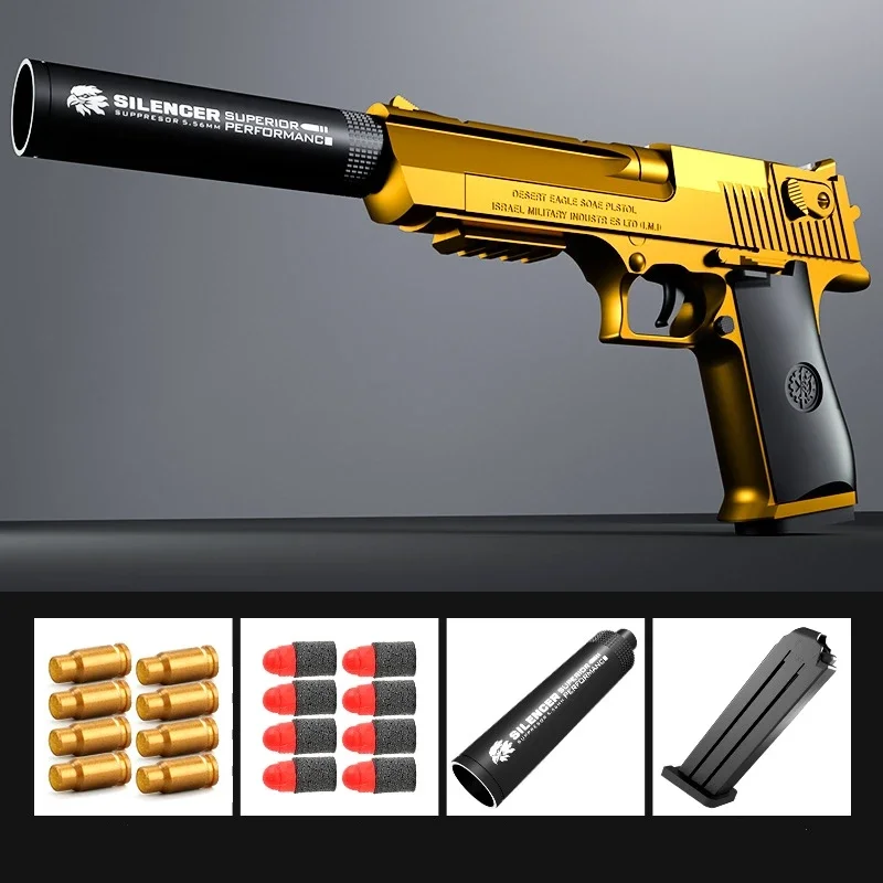 Newest Glock18 Shell Ejecting  Pistol Soft Bullet Toy Gun Weapon Children Armas Shoot Outdoor Game Boys gift 2
