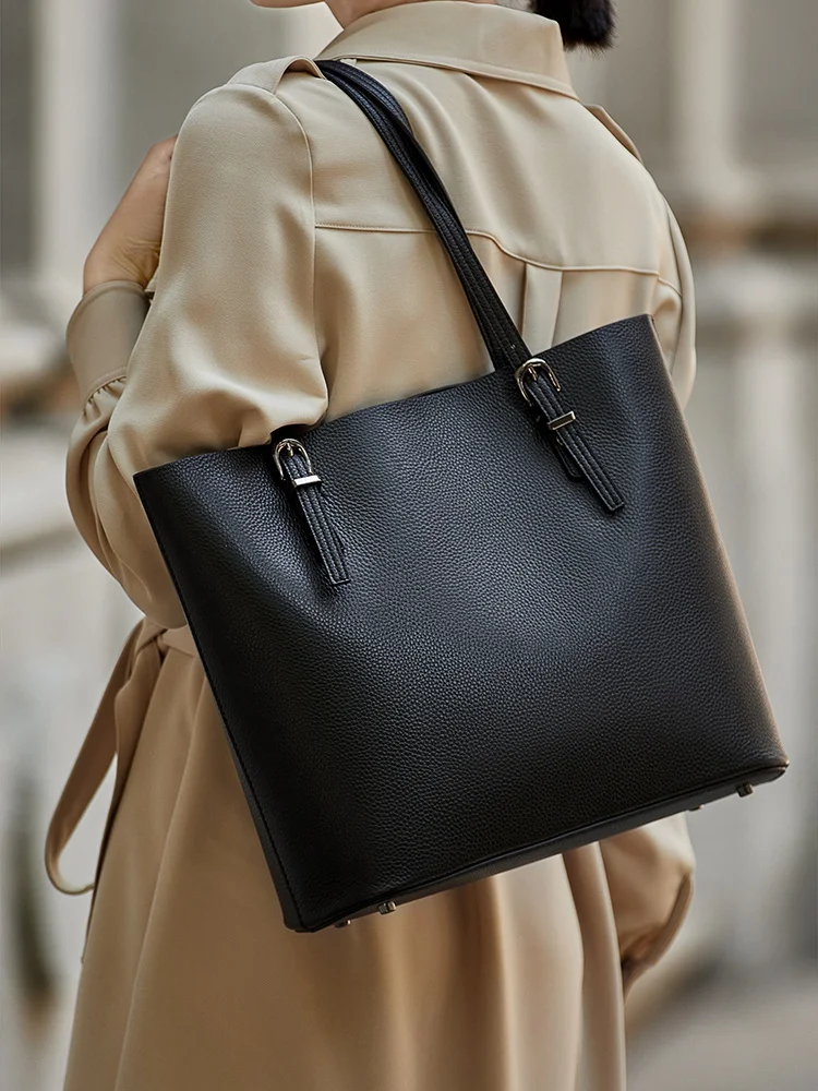 Leather Girl Shoulder Bags High Quality Woman Bags Large