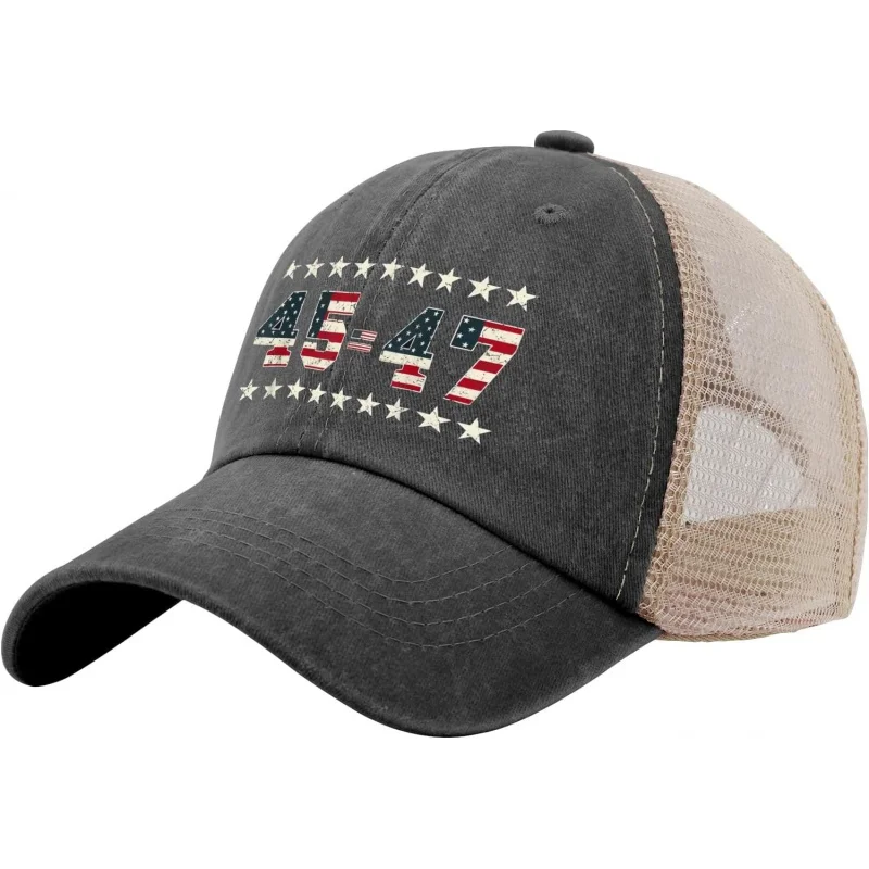 Trump 45 47 Vintage American Flag Retro Baseball Cap Camp Has All Black Womens Golf Hats Gifts