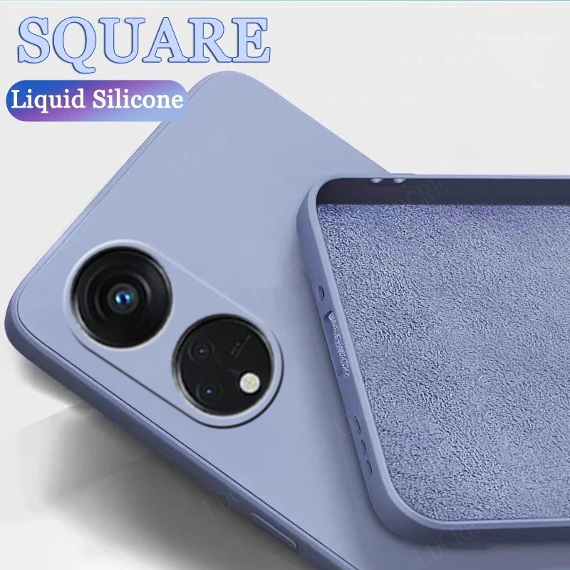 Custodia XINYEXIN Per Oppo A98 5G | Cover In Silicone Morbido Liquido Antiurto Con Motivo Gattino, Verde, Design Ultrasottile Con Bordo Dritto