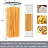 Pasta Containers, 4 Pk 2.8L Airtight Food Storage Containers, Spaghetti Containers for Pantry Organization and Storage, Kitchen 6