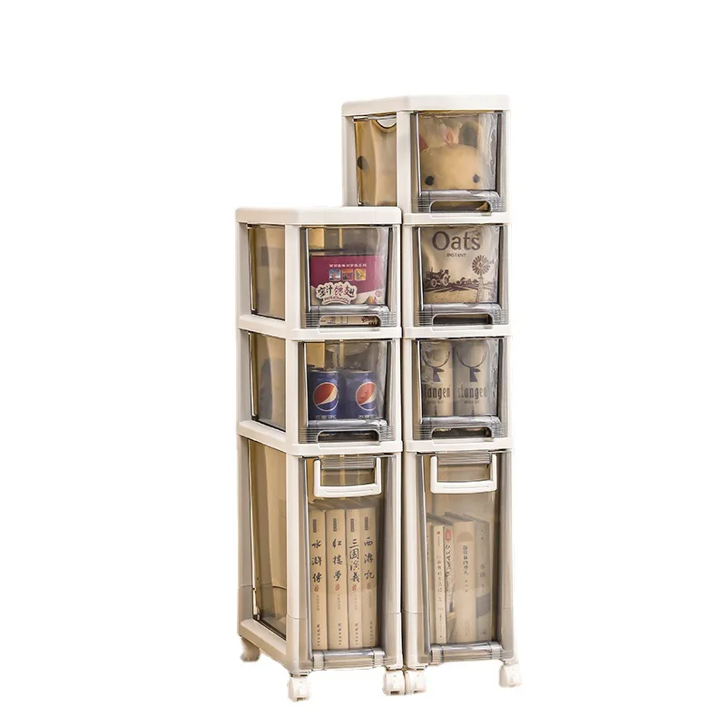 

20/25/37cm Clip Storage Cabinet Drawer Kitchen Gap Multi-storey Bathroom Narrow Locker Shelf Organizer Box Organizer Drawer
