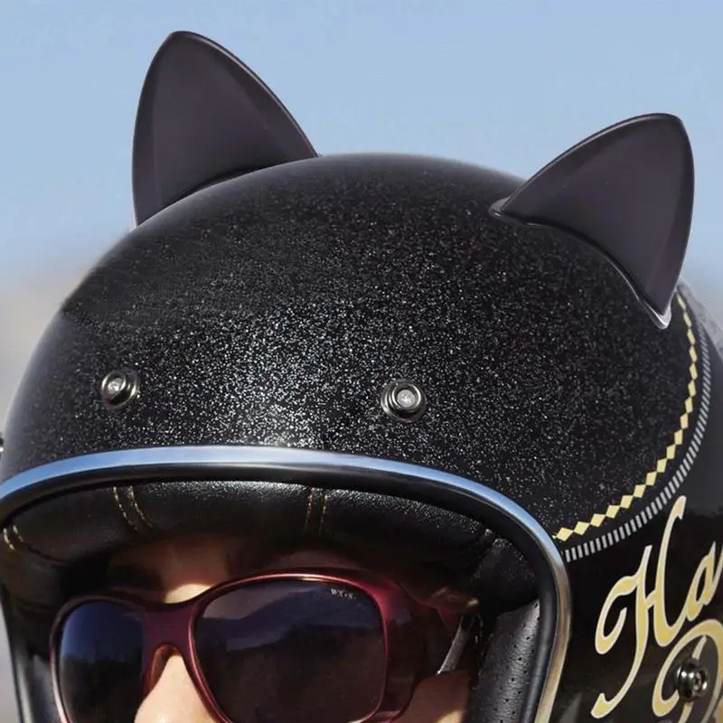 

Cat Ears For Helmets Cute Ears Stickers Decoration Motocross Helmet Self Adhesive Cat Ears For Bike Helmets Cat Ears Decoration