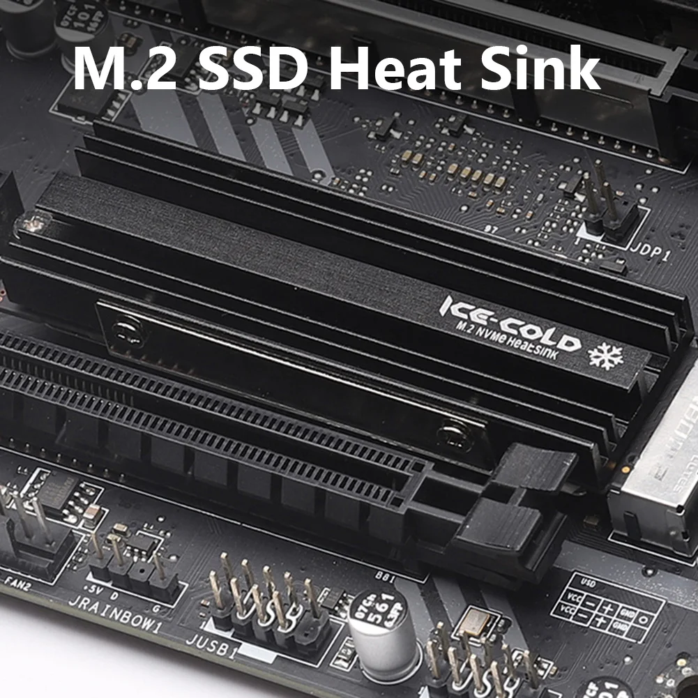 M.2 NGFF NVME 2280 SSD Heatsink for PS5 Solid State Disk Drive Heat Dissipation SSD Radiator Heatsink with Silicone Thermal Pad