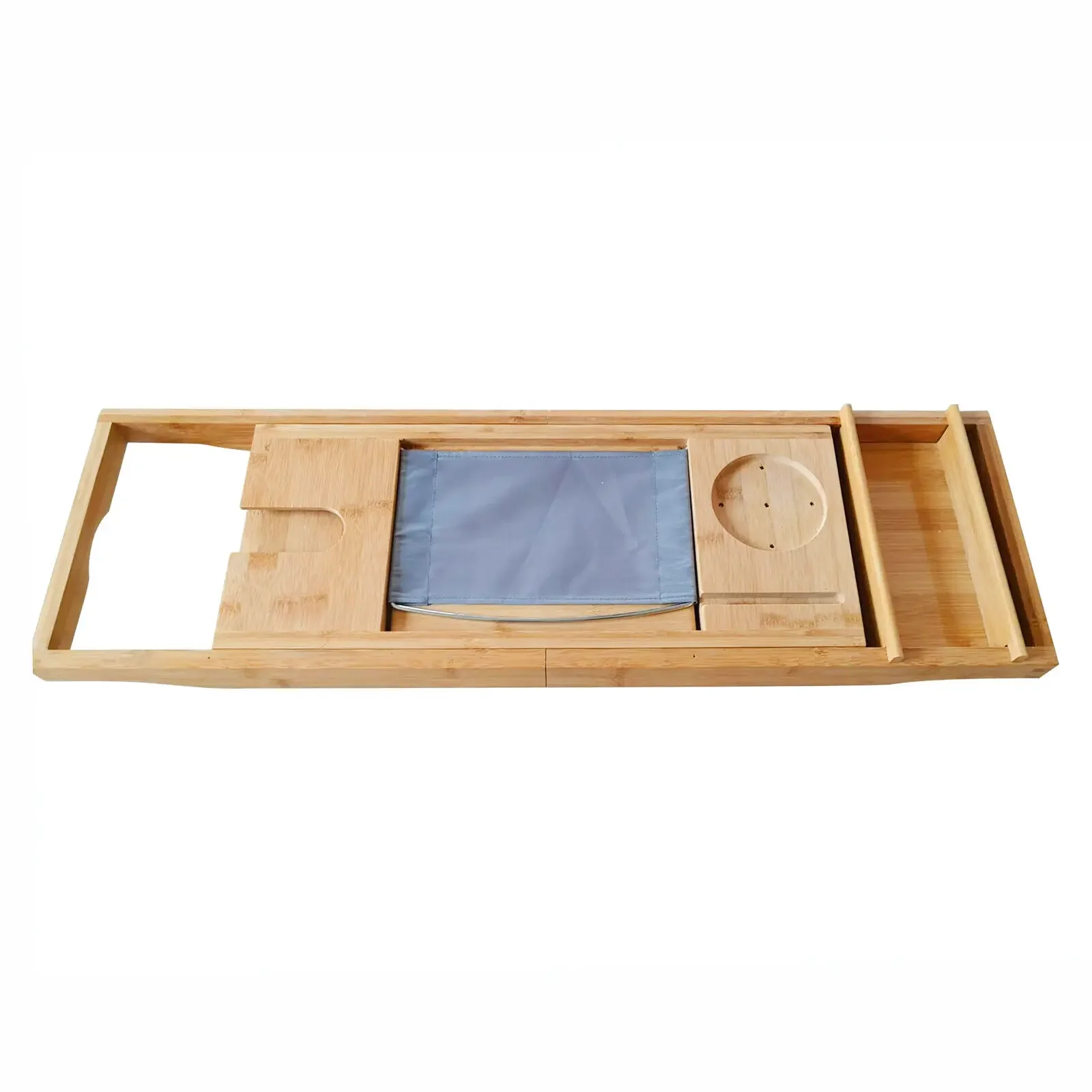 Nordic Bamboo Bath Tray Table Bathtub Caddy Over the Tub Shelf Holder