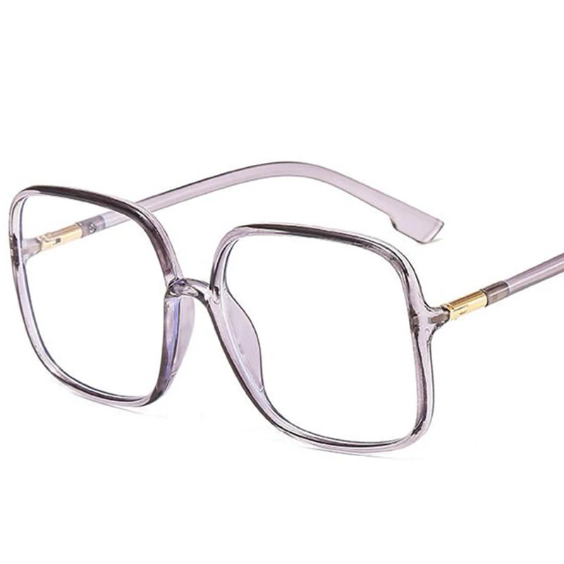Fashion Glasses For Nearsighted Anti Blue Light Square Oversized Glasses Women Myopia Computer Eyeglasses Bril 0 -1 -2.25 -3 -6 4