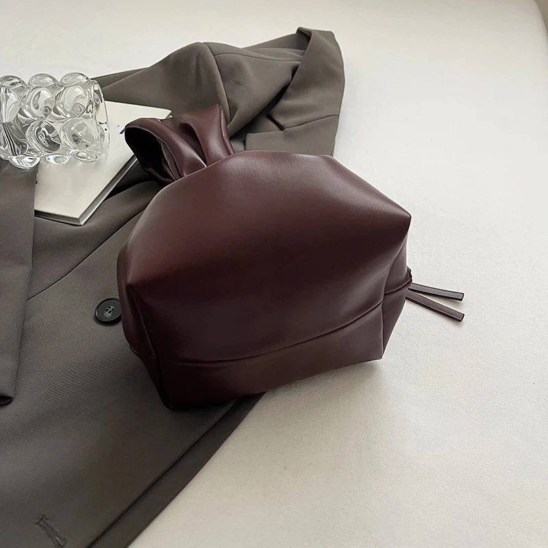 Design Mini PU Leahter Underarm Bags for Women 2024 Fashion Designer Female Retro Shoulder Bag Handbags and Purses