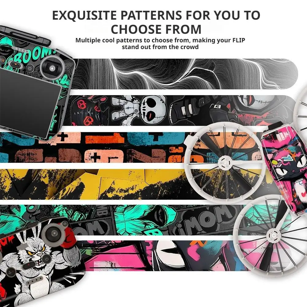 Decorative Sticker Kit For DJI Flip/RC 2/RC N3 Cool Decorative Stickers Anti-scrach Protective Flim For DJI Flip/RC 2/RC N3 Tool