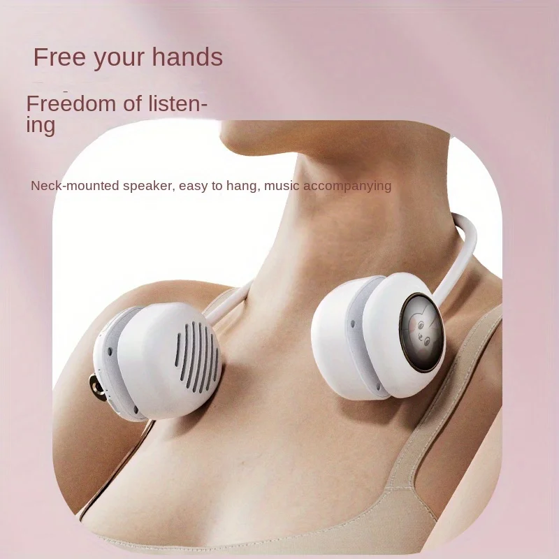 Neck hanging wireless bluetooth speaker with light usb mini portable neck hanging subwoofer outdoor sports retro audio Bluetooth Speaker Portable Speaker Mini Bluetooth Speaker