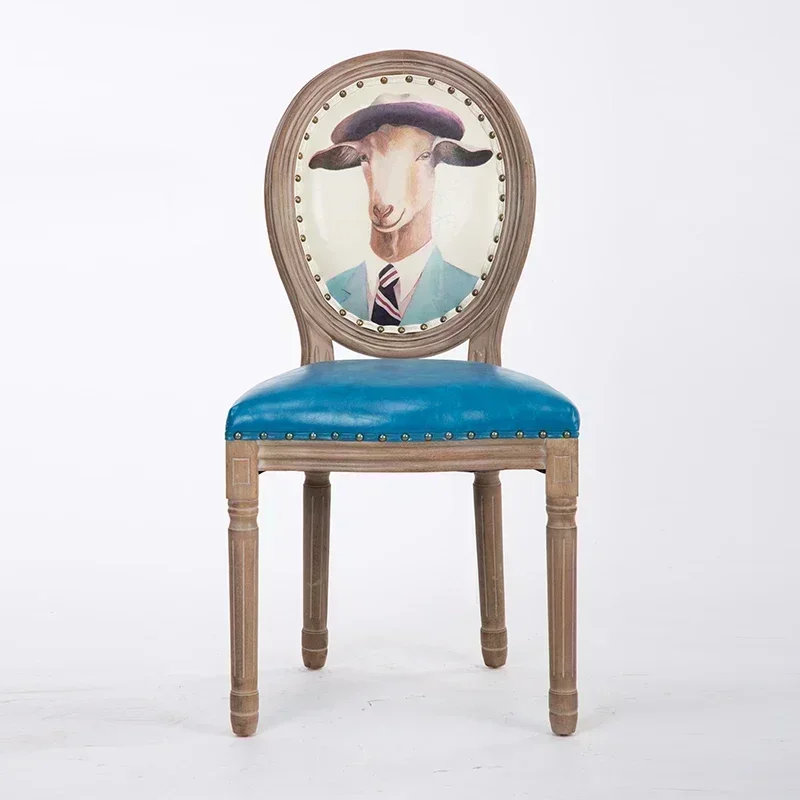 Dining Chair Accent Vintage Dining Chairs Bar Wooden High Single Comfortable Office Home Furniture