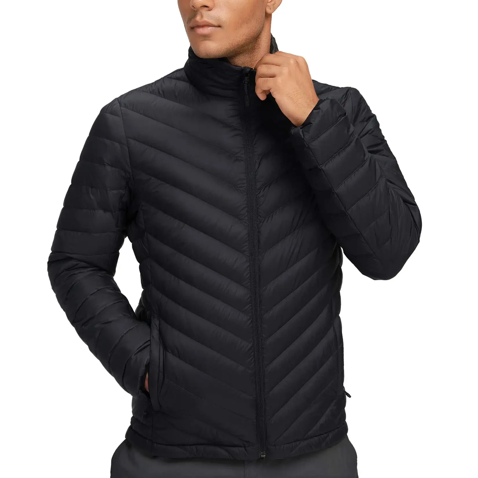 Men's GOLDEN CMAEL Packable Down Jackets Hooded Lightweight Puffer Insulated Winter Coat for Travel Outdoor Hiking