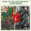 1 Pair Leaf Hand Rakes Leaf Collector Rubbish Pick Up for Yard Garden Cleaning Collector Waste Rubbish Grabber Garden Yard 4