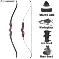 Toparchery Archery 60" Left/Right Wooden Hunting Bow,Traditional Laminated Longbow,Outdoor Shooting Hunting Recurve Bow Set Gift 1
