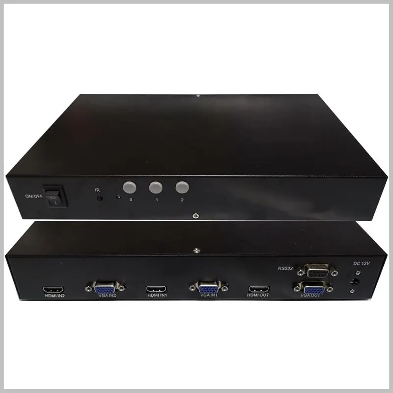 Hdmi Ad Alta Definizione 2 Splitter Schermo Bidirezionale Computer Display Composito Vga Schermo Diviso Due In Uno Out