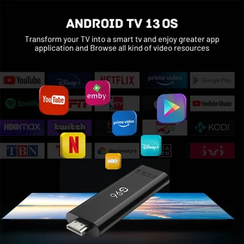 Android13.0 8K HDR10+ 스마트 TV 스틱 음성 어시스턴트 Netflix YouTube 휴대용 스트리밍 미디어 2GB16GB vs Amazon Fire TV