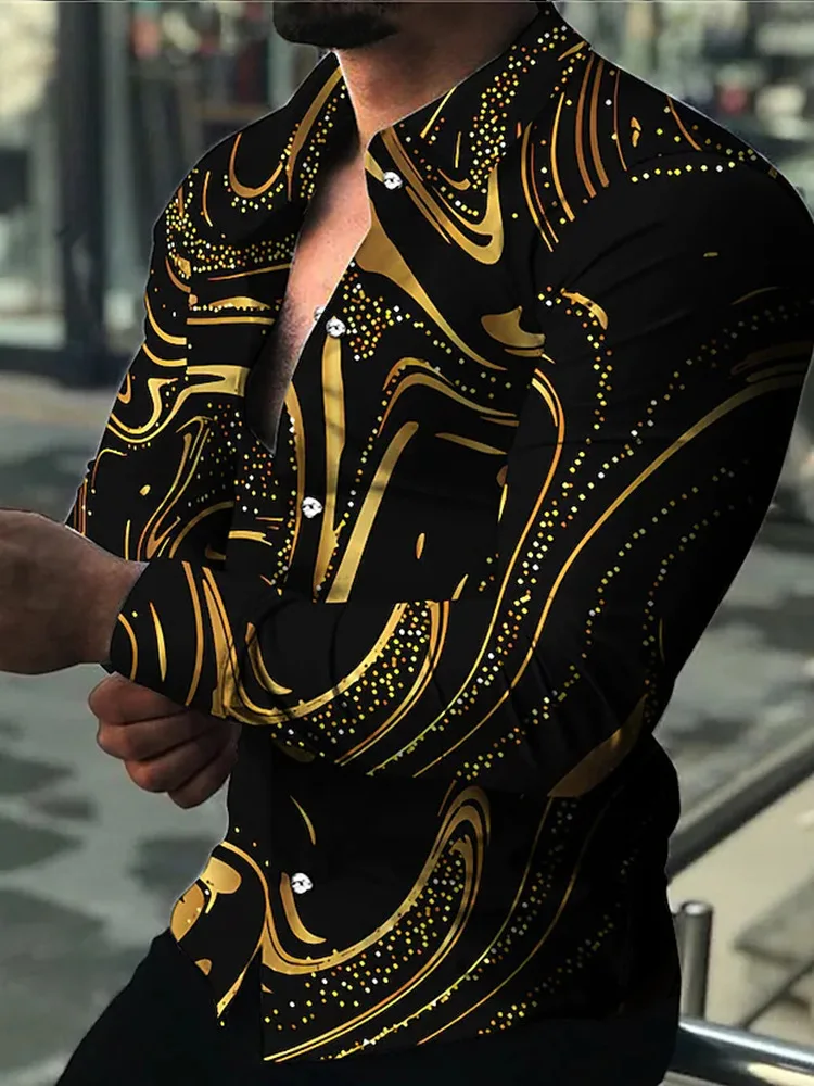 Hawaiian-Shirts-Luxury-Golden-Graphic-Shirts-Men-Fashion-Shirt-Long ...