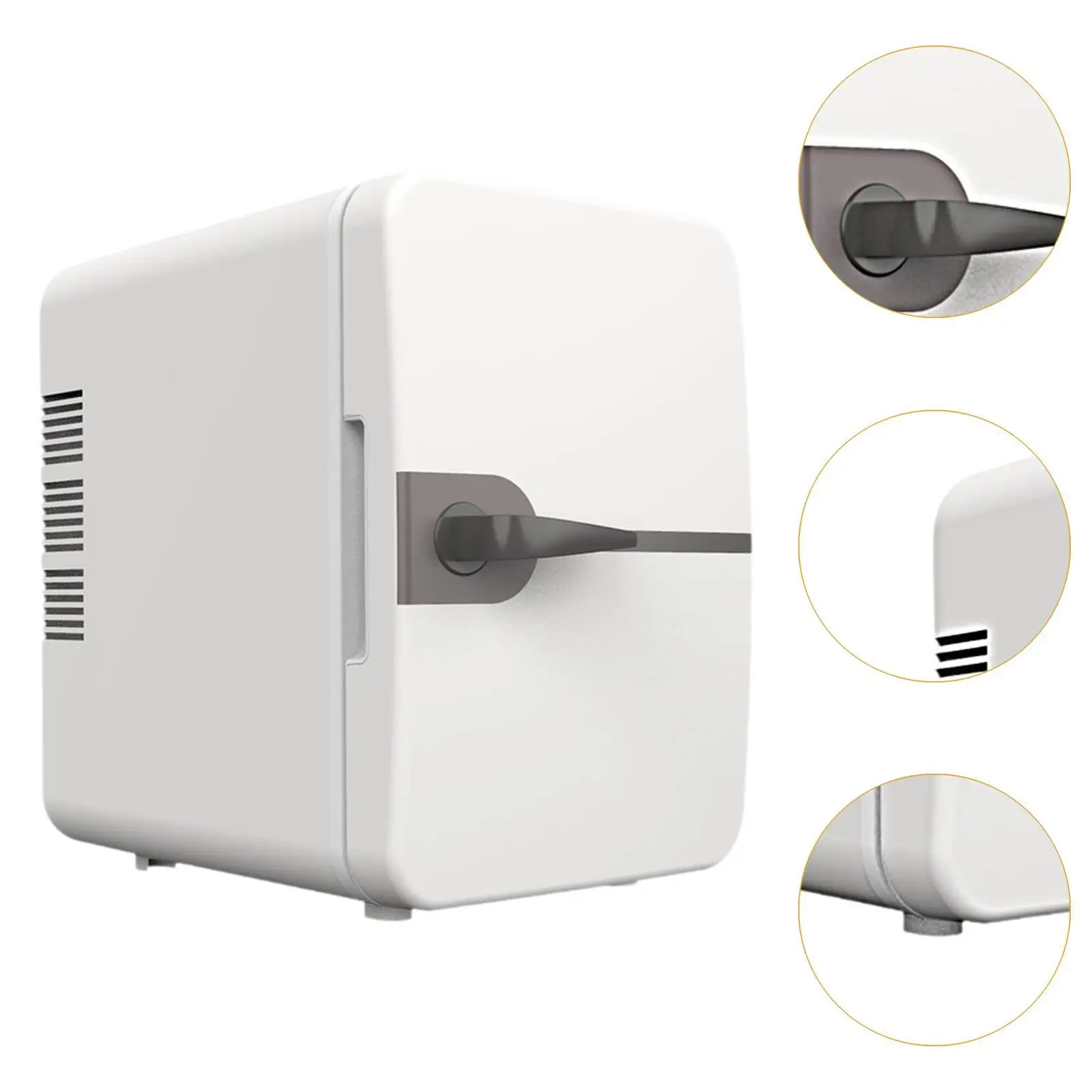 Mini Fridge for Bedroom 6L/8 Cans Small Refrigerator Portable Thermoelectric Cooling and Warmer for Cabin Car Bedroom Room Dorm