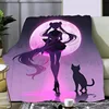 Japan Anime Cute Printed Blanket Picnic Blankets Warm Blanket and Comfortable S-Sailor M-MoonS Blanket Home Travel Birthday Gift 5