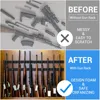 5 Slots Foam Gun Rack with Base Universal Foam Gun Holder Rifles Shotguns Cabinet Storage Wall Mount Double-sided Tape Strips 5