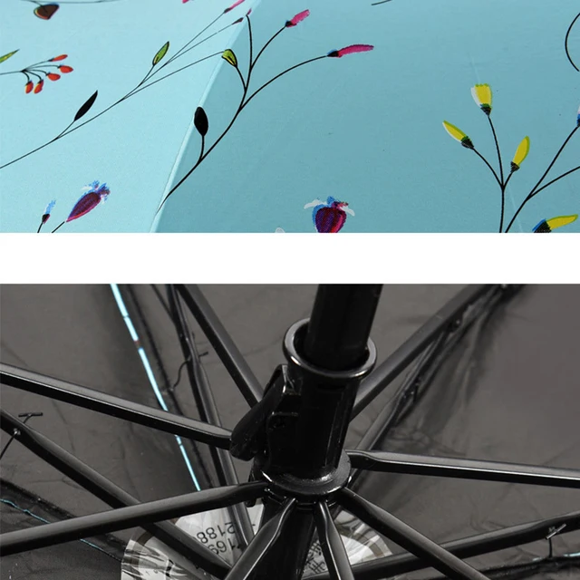 Nők Virágok Paraguas Lány Napskén Napzók Parasol Hordozható Utazás Sombrilla Eső Esernyő Divat Színváltó Esernyők - Image 5