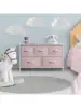 Sorbus Dresser with 5 Drawers - Storage Chest Organizer Unit with Steel Frame Wood Top Easy Pull Fabric Bins - Long Wide 6