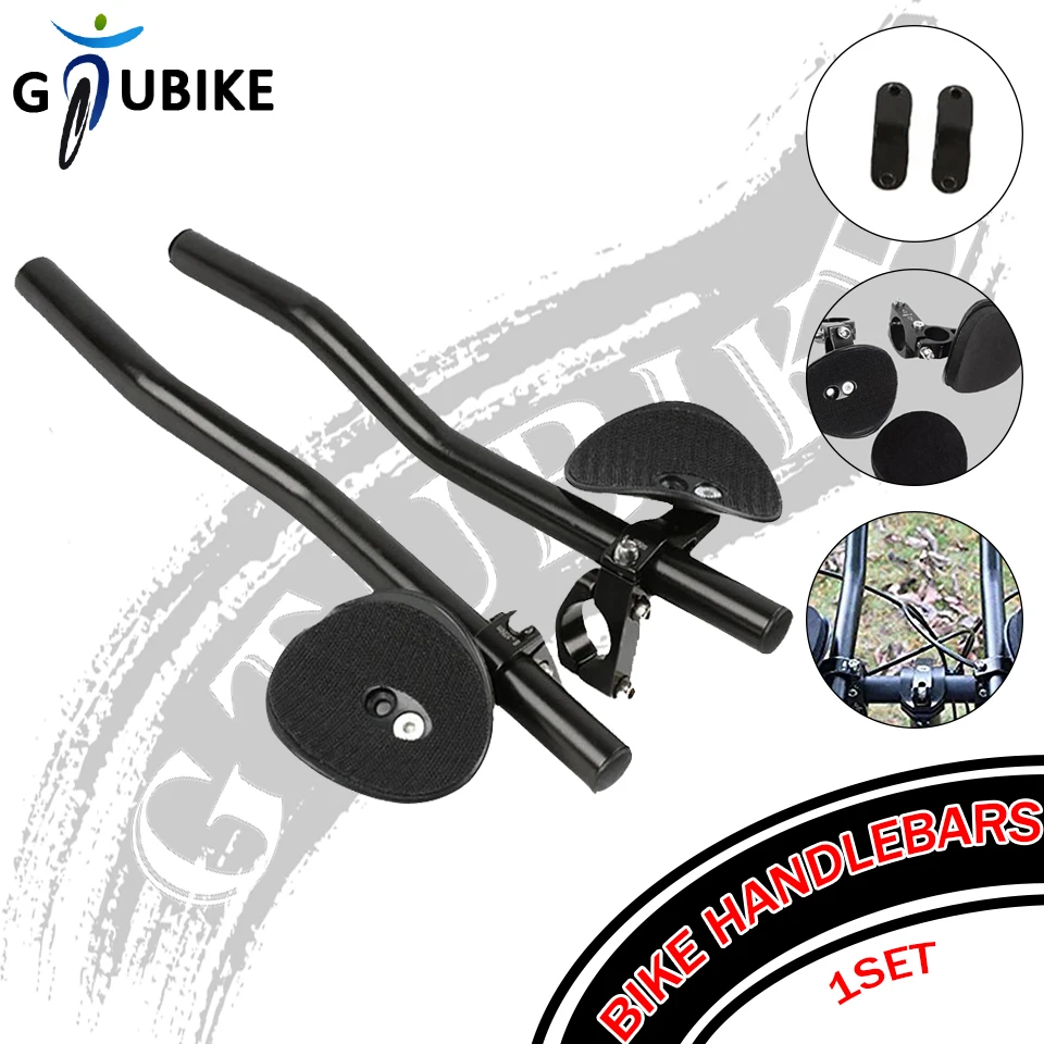 Gtubike Manubrio Della Bicicletta Bend Tt Manubrio Triathlon Time Trial Bike Split Rest Handle Bike Aerobars Mtb Attrezzatura Per Ciclismo Su Strada