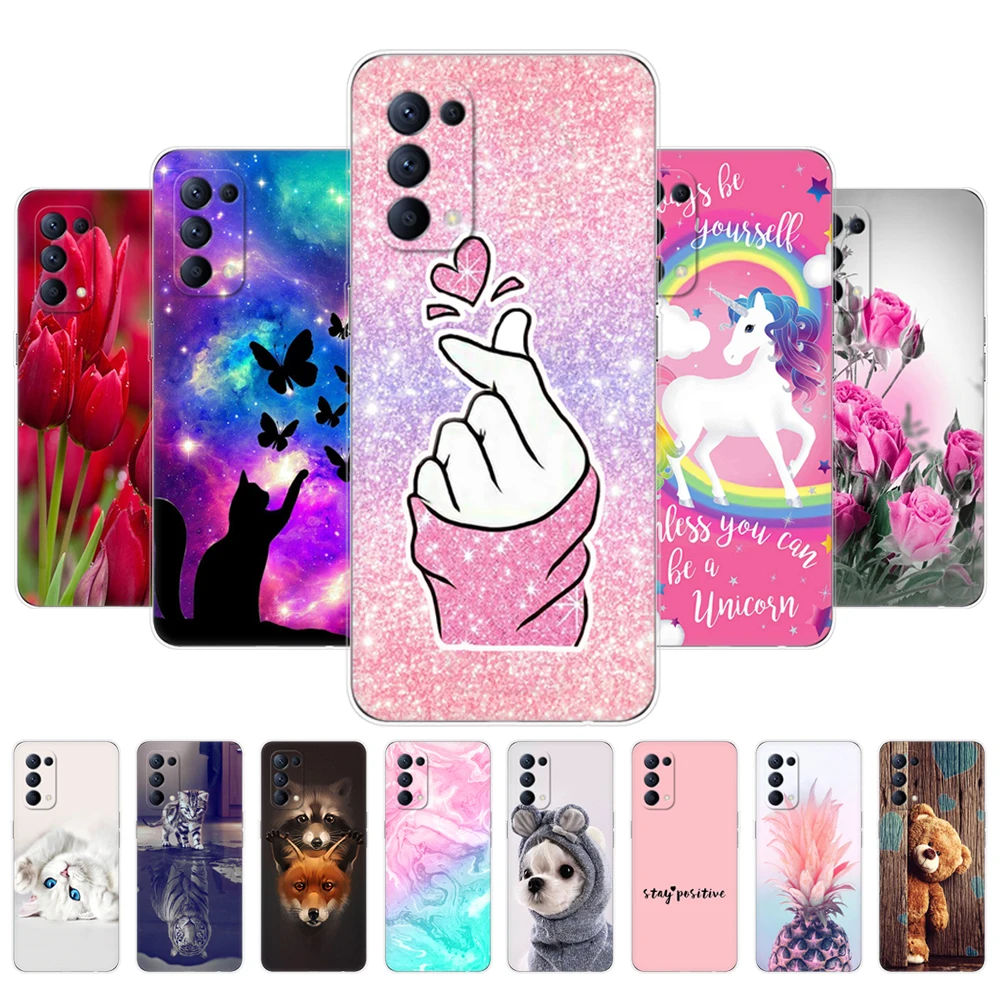 Чехол для Oppo Reno5 4G, 6,4 дюйма, CPH2159, мягкий силиконовый чехол из ТПУ, задняя крышка для Oppo Reno 5 4G, бампер, чехлы, защитный чехол